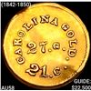 (1842-1850) 27G, 21C Plain Edge Bechtler Gold Dollar CHOICE AU