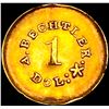 Image 2 : (1842-1850) 27G, 21C Plain Edge Bechtler Gold Dollar CHOICE AU