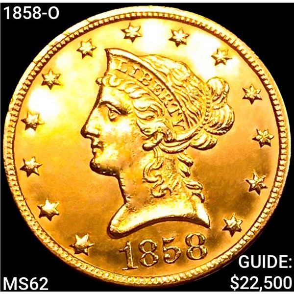 1858-O $10 Gold Eagle UNCIRCULATED