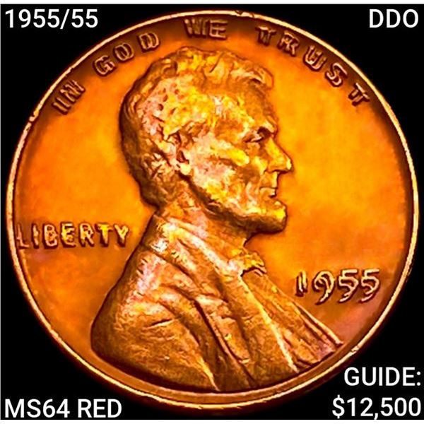 1955/55 DDO Wheat Cent CHOICE BU RD