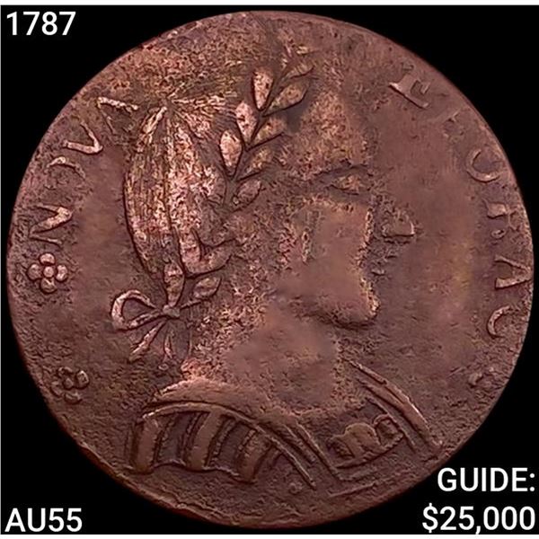1787 Nova Eborac Large Head 1/2P HIGH GRADE