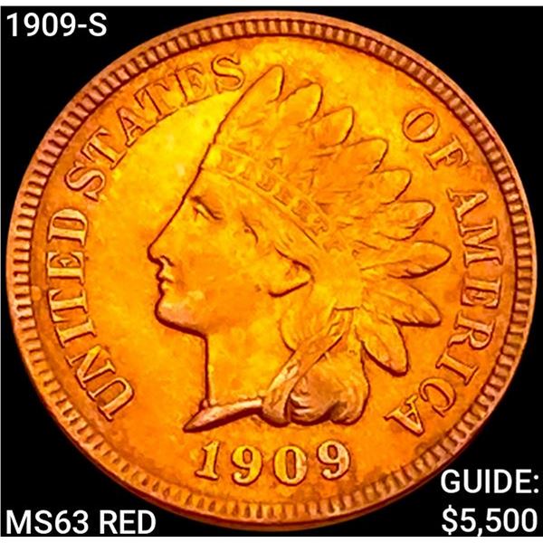1909-S Indian Head Cent CHOICE BU RD