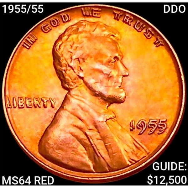 1955/55 DDO Wheat Cent CHOICE BU RD