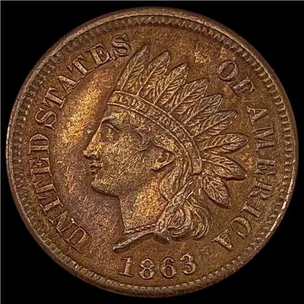 1863 Indian Head Cent CLOSELY UNCIRCULATED