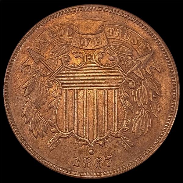 1867 Two-Cent Piece CLOSELY UNCIRCULATED