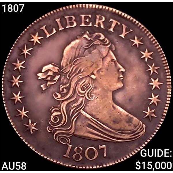 1807 Draped Bust Half Dollar CHOICE AU