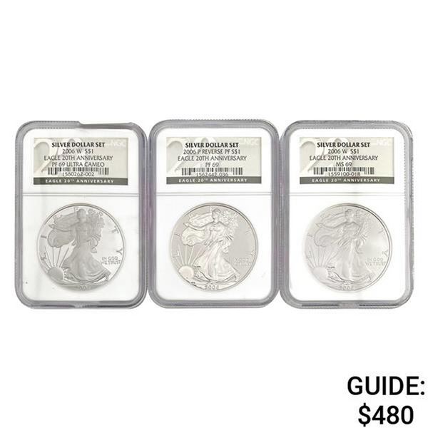 [3] 2006-W 20th Annv Silver Eagle NGC MS/PFUC/PF69