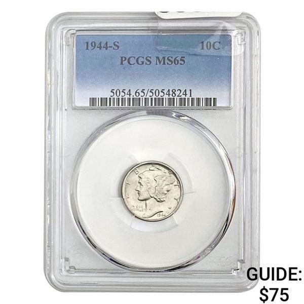 1944-S Mercury Dime PCGS MS65