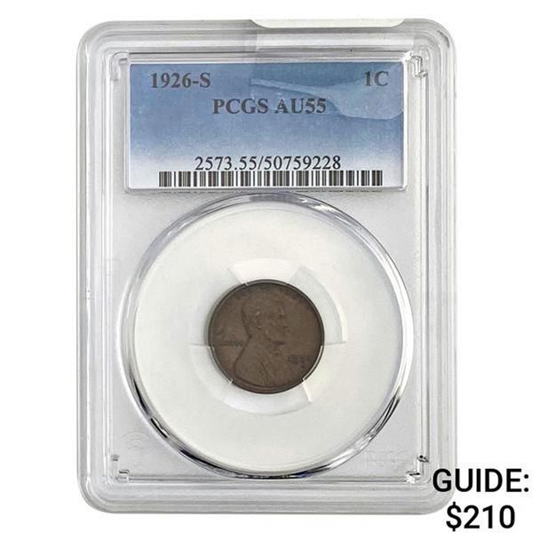 1926-S Lincoln Cent PCGS AU55