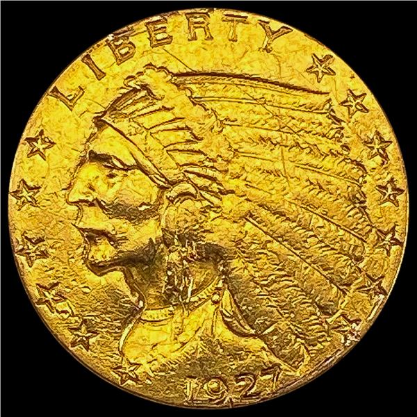 1927 Indian Head $2.50 Gold Quarter Eagl CLOSELY UNCIRCULATED