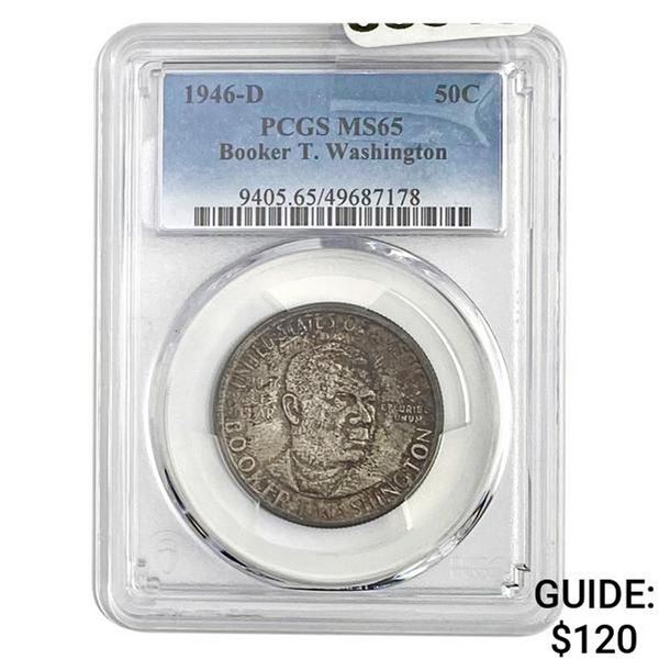 1946-D Booker T. Washington 50C PCGS MS6