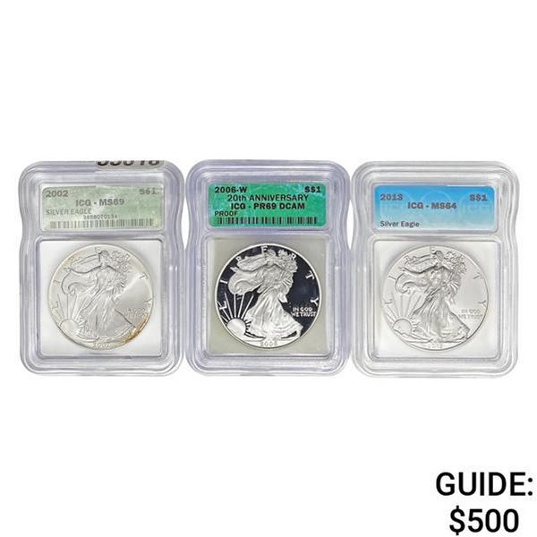1. 2002 Silver Eagle ICG MS692. 2006-W