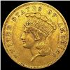 Image 1 : 1855 $3 Indian Princess Head Gold CLOSELY UNCIRCULATED