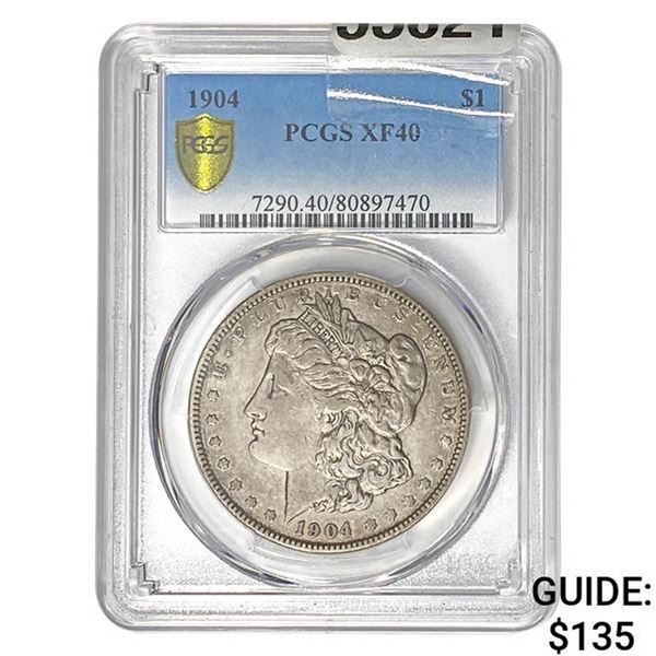 1904 Morgan Silver Dollar PCGS XF40