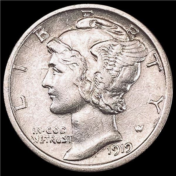 1919-D Mercury Dime NEARLY UNCIRCULATED