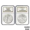 Image 1 : [2] 1988 American Silver Eagle NGC MS69