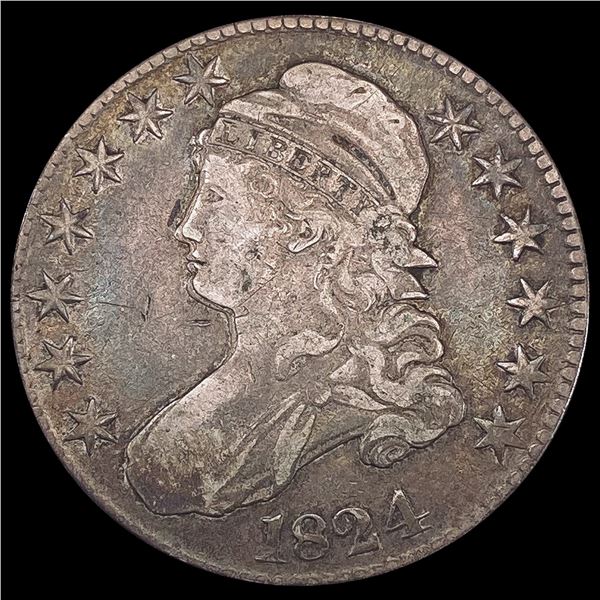 1824 Capped Bust Half Dollar LIGHTLY CIRCULATED