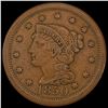 1850 Braided Hair Large Cent LIGHTLY CIRCULATED