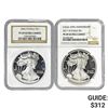2004W / 2011W Eagle $1 NGC PF69 Ultra Cameo [2 Coins]