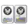 Image 2 : 2001-W / 2008-W Eagle $1 NGC PF69 Ultra Cameo [2 Coins]