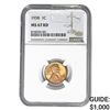 Image 1 : 1938 1C Lincoln Cent NGC MS67 RD
