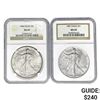 Image 1 : 1986 /1987 Silver Eagle $1 NGC MS69 [2 Coins]