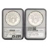 Image 2 : 1987 American Silver Eagle NGC MS69 [2 Coins]