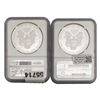Image 2 : 2010-W / 2012-W Eagle S$1 NGC PF69 Ultra Cameo [2 Coins]