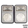 [2] 1988 American Silver Eagle NGC MS69
