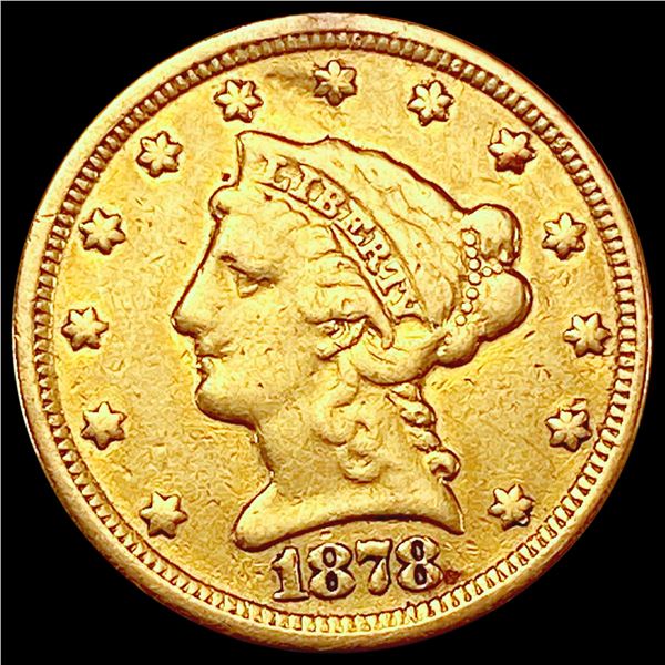 1878 $2.50 Gold Quarter Eagle LIGHTLY CIRCULATED