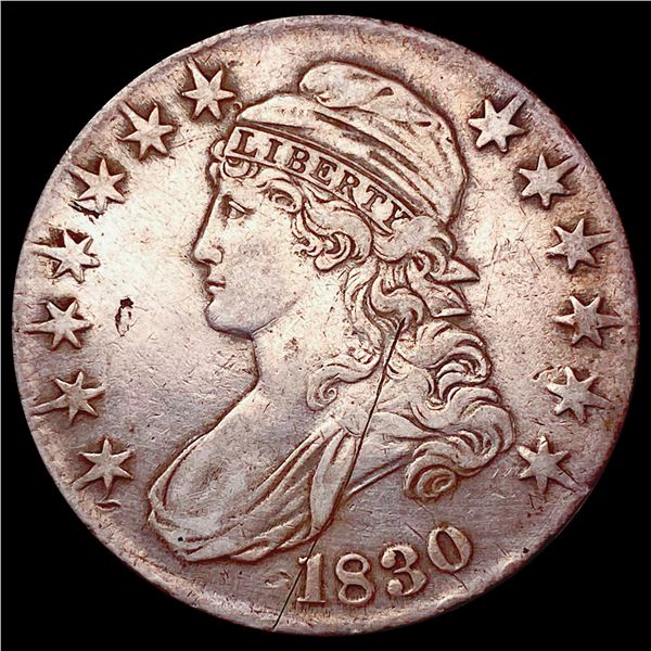 1830 Capped Bust Half Dollar NEARLY UNCIRCULATED