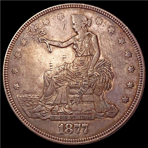 1877 Silver Trade Dollar CLOSELY UNCIRCULATED