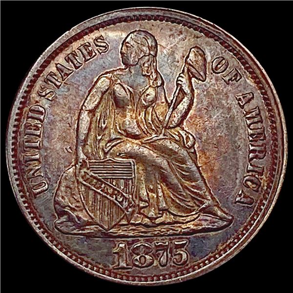 1875 Seated Liberty Dime CLOSELY UNCIRCULATED