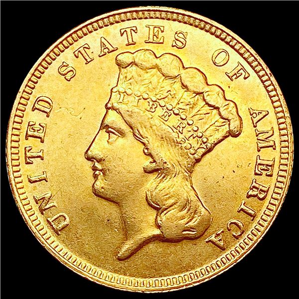 1888 $3 Gold Piece CLOSELY UNCIRCULATED