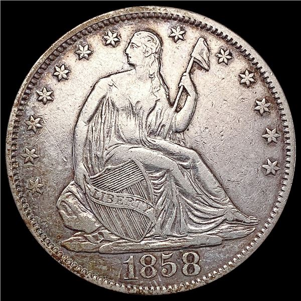 1858-O Seated Liberty Half Dollar CLOSELY UNCIRCULATED