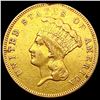 Image 1 : 1855 $3 Gold Piece CLOSELY UNCIRCULATED