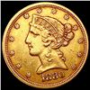 Image 1 : 1880 $5 Gold Half Eagle CLOSELY UNCIRCULATED