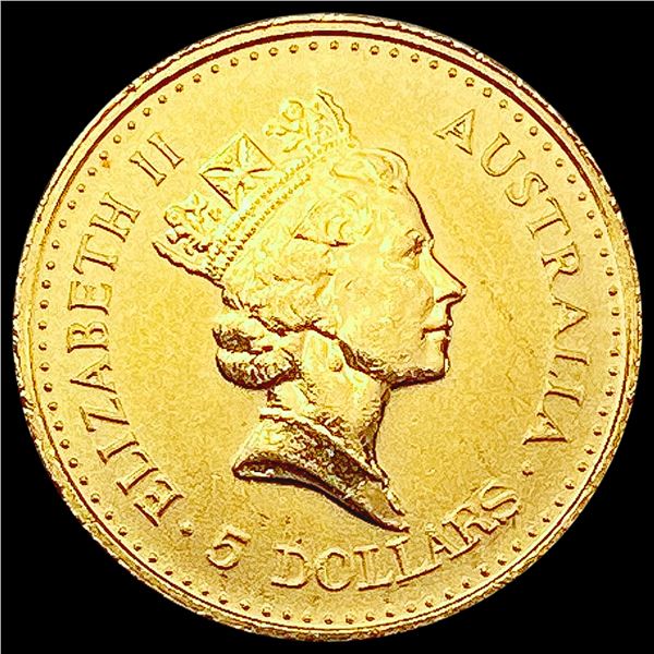 1990 Australia 1/10oz Gold Kangaroo GEM PROOF