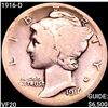 Image 1 : 1916-D Mercury Dime LIGHTLY CIRCULATED