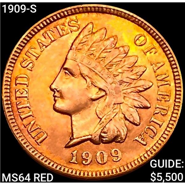 1909-S Indian Head Cent CHOICE BU RD