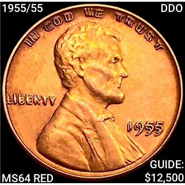 1955/55 DDO Wheat Cent CHOICE BU RD