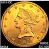 1891-CC $10 Gold Eagle CHOICE BU