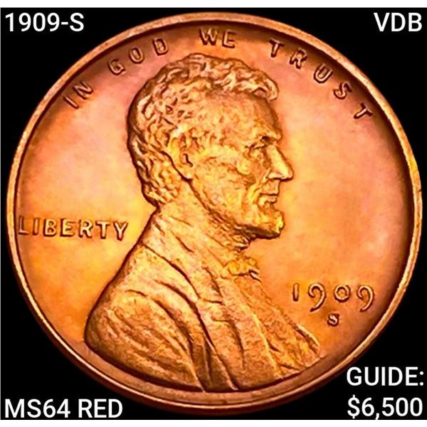 1909-S VDB Wheat Cent CHOICE BU RD