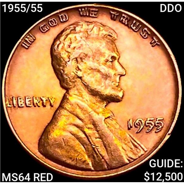 1955/55 DDO Wheat Cent CHOICE BU RD