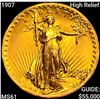 1907 High Relief $20 Gold Double Eagle UNCIRCULATED