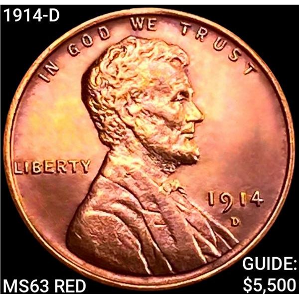 1914-D Wheat Cent CHOICE BU RD
