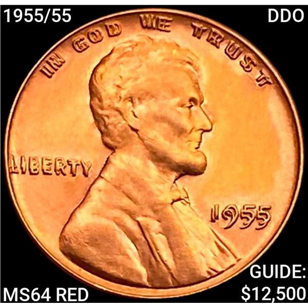 1955/55 DDO Wheat Cent CHOICE BU RD