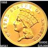 1868 $3 Gold Piece UNCIRCULATED