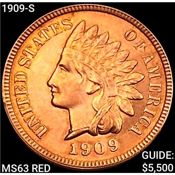 1909-S Indian Head Cent CHOICE BU RD