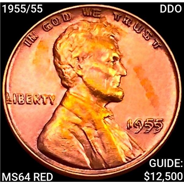 1955/55 DDO Wheat Cent CHOICE BU RD